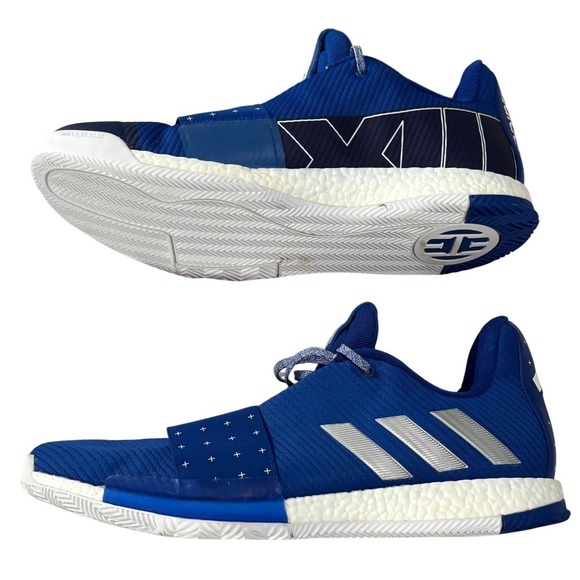 Adidas Harden Vol 3‎ Basketball Shoes Mens 18 Blue White D97167 Performance Shoe